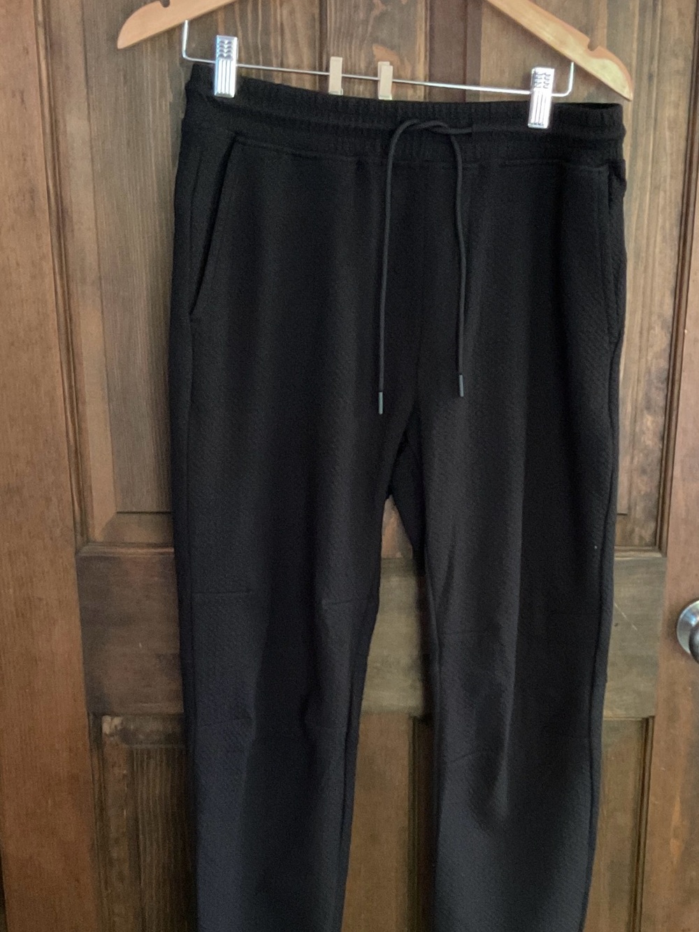 American Eagle Outfitters Black Textured Drawstring Joggers